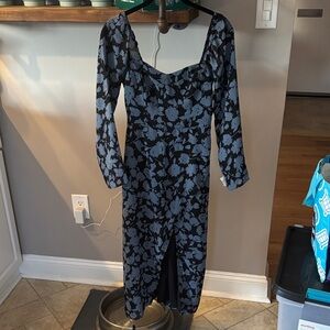 Elegant Abercrombie & Fitch Blue Floral Dress